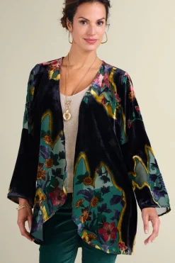 Clearance Soft Surroundings Aaliyah Floral Velvet Topper SecretGardenBurnout