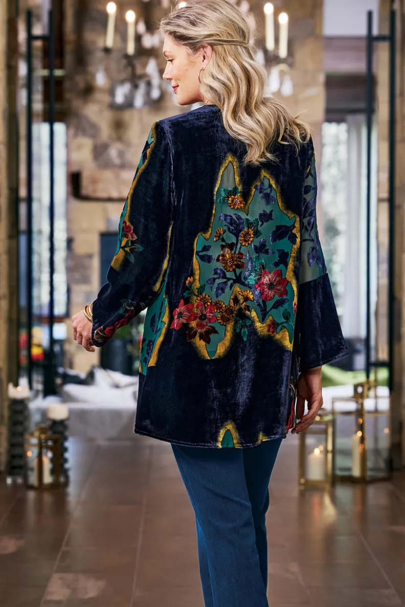 Clearance Soft Surroundings Aaliyah Floral Velvet Topper SecretGardenBurnout