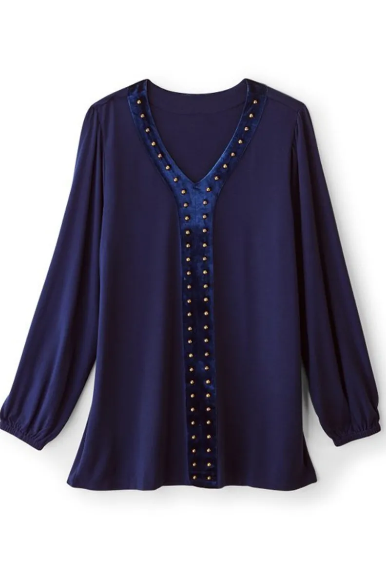 Hot Soft Surroundings Adornment Top Cabernet