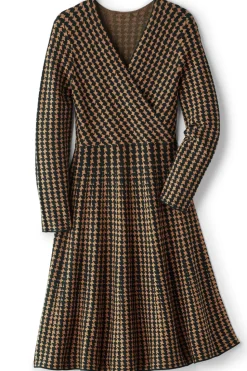 New Soft Surroundings Aida Surplice Dress Hazelnut