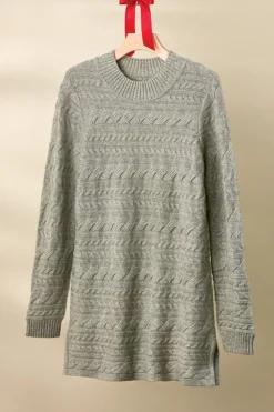 Hot Soft Surroundings Alena Cable Sweater Tunic