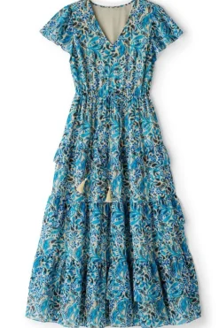 Fashion Soft Surroundings Aleyah Maxi Dress PaisleyIkatOvercast