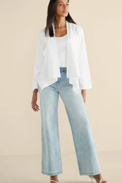 Sale Soft Surroundings Alicante Linen Blend Topper Black