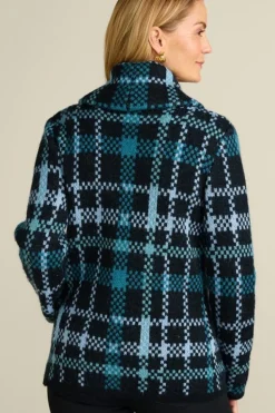 Hot Soft Surroundings Alpine Plaid Sweater Coat NaturallyFallPlaid