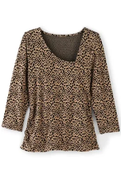 Hot Soft Surroundings Anesha Top Leopard