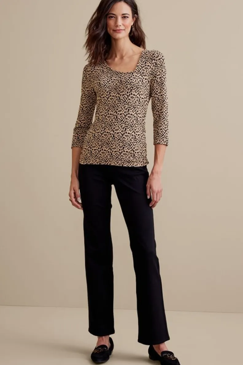 Hot Soft Surroundings Anesha Top Leopard