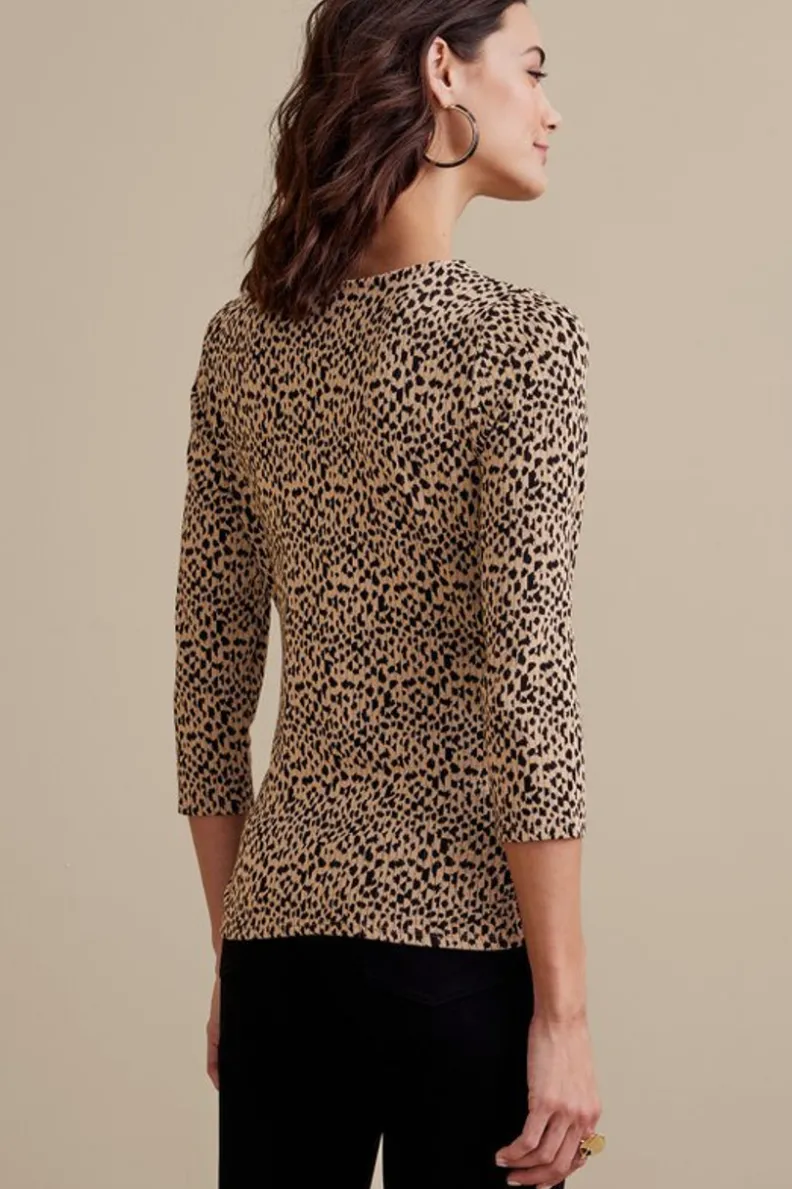 Hot Soft Surroundings Anesha Top Leopard