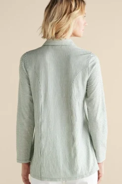 Fashion Soft Surroundings Anisa Tunic GreenMilieuStripe