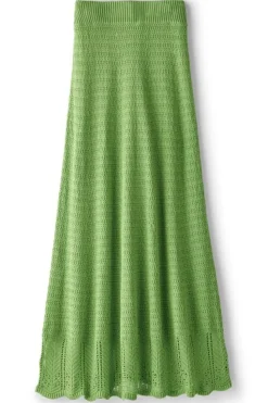 Fashion Soft Surroundings April Crochet Sweater Skirt PiquantGreen