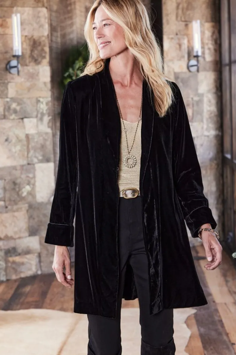 Hot Soft Surroundings Aria Velvet Jacket