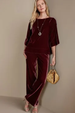 Online Soft Surroundings Aria Velvet Wide Leg Pants