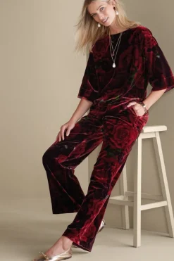 Online Soft Surroundings Aria Velvet Wide Leg Pants