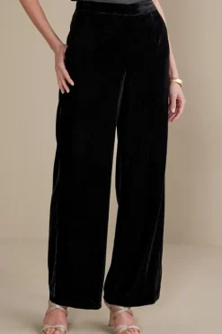 Online Soft Surroundings Aria Velvet Wide Leg Pants