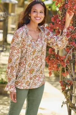 Online Soft Surroundings Asha Long Sleeve Top AutumnalGarden