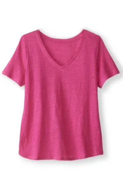 Fashion Soft Surroundings Aubrey Linen Slub Tee