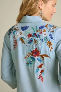 New Soft Surroundings Aveline Tencel™ Tunic LightChambray