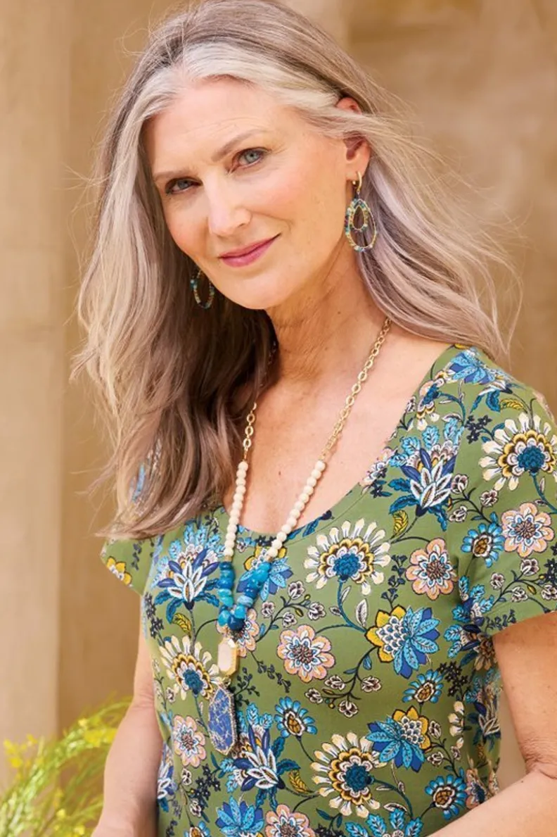 Clearance Soft Surroundings Aviana Reversible Pendant Necklace BlueLapis