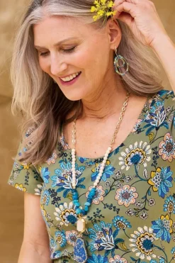 Clearance Soft Surroundings Aviana Reversible Pendant Necklace BlueLapis