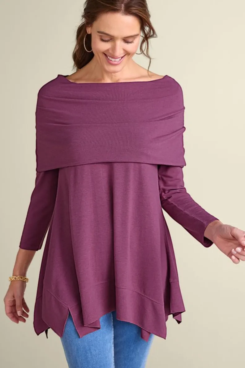 Best Soft Surroundings B'call Knit Tunic Damson