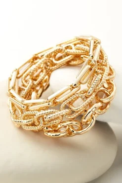 Clearance Soft Surroundings Bella Links Bracelet Set Gold