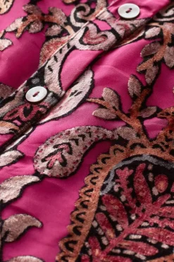 Fashion Soft Surroundings Bellarosa Velvet Tunic PinkScarfBurnout