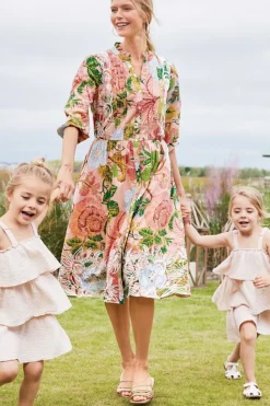 Best Soft Surroundings Bellicia Embroidered Midi Dress MultiFloral