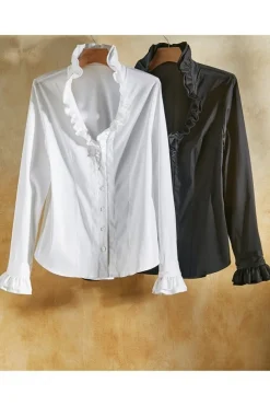 Discount Soft Surroundings Boleyn Shirt White