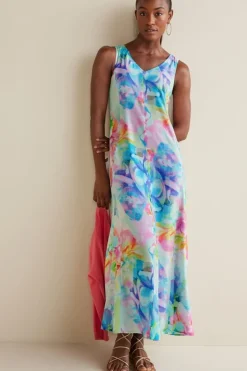 Clearance Soft Surroundings Brenda Maxi Dress PainterlyMultiFloral