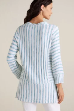 Hot Soft Surroundings Briza Stripe Tunic ChambrayBlue/WhiteStrip