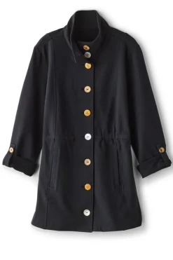 New Soft Surroundings Caprice French Terry Jacket Black