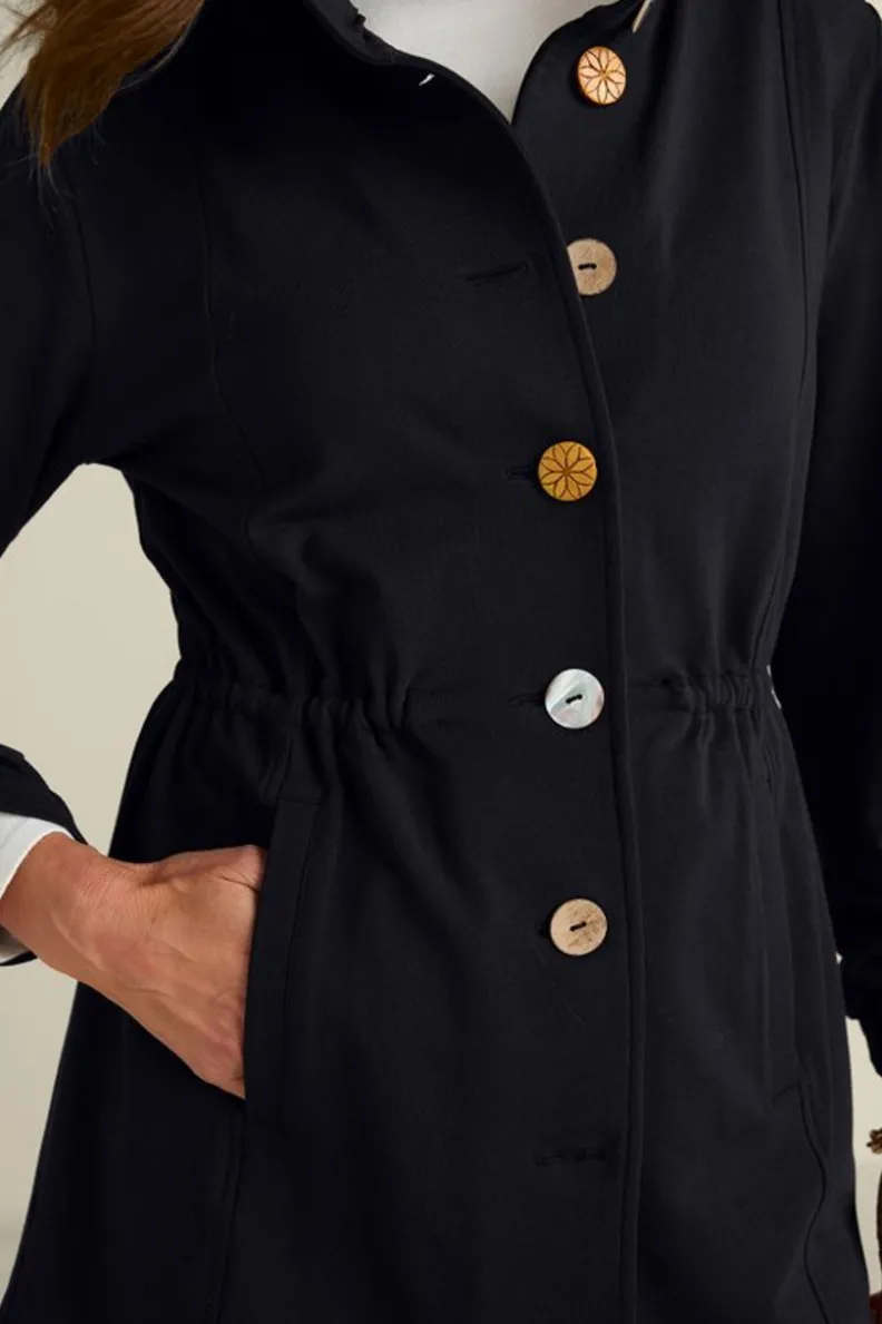 New Soft Surroundings Caprice French Terry Jacket Black