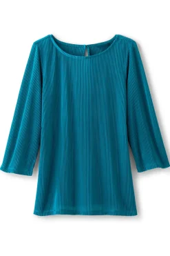 Fashion Soft Surroundings Cella Plisse Tunic DeepLagoon