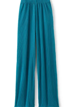 Fashion Soft Surroundings Cella Plisse Wide Leg Pants DeepLagoon