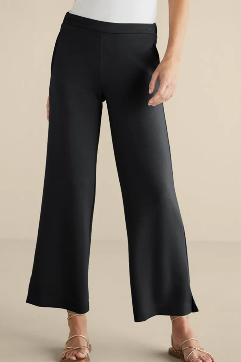 Online Soft Surroundings Ceri Knit Wide-Leg Pants