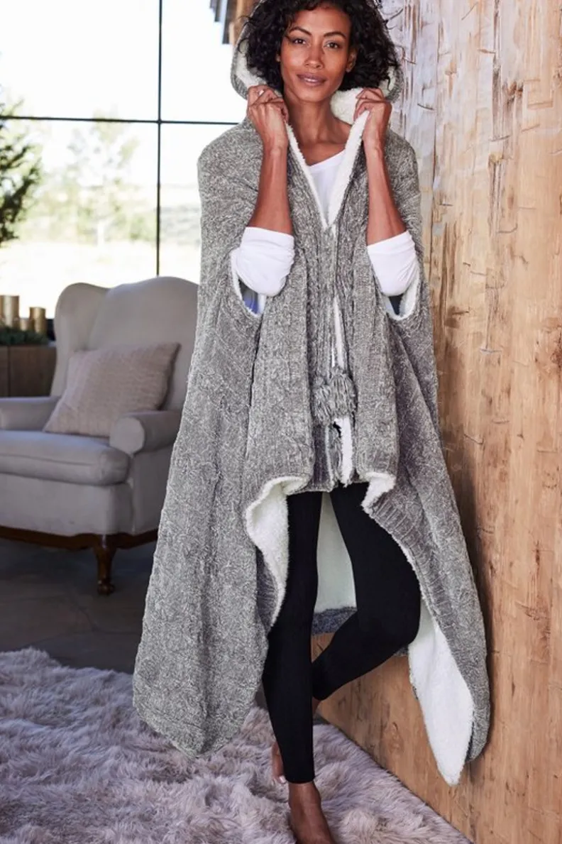 Clearance Soft Surroundings Chenille Sherpa Wearable Throw