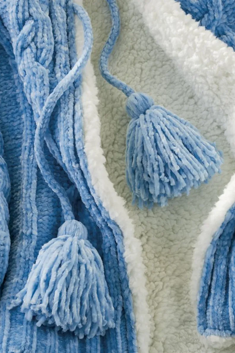 Clearance Soft Surroundings Chenille Sherpa Wearable Throw