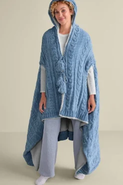 Clearance Soft Surroundings Chenille Sherpa Wearable Throw