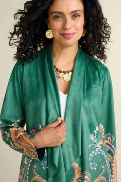 Clearance Soft Surroundings Chouteau Faux Suede Jacket CascadingBrdS