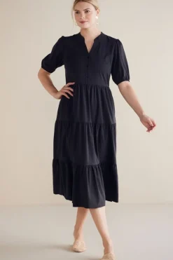 Outlet Soft Surroundings Claudia Midi Dress Black