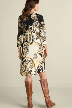 Clearance Soft Surroundings Clotilde Ponte Dress AutumnPaisley