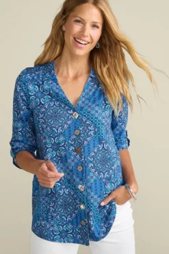 Outlet Soft Surroundings Danielle 3/4 Sleeve Tunic