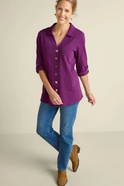 Outlet Soft Surroundings Danielle 3/4 Sleeve Tunic