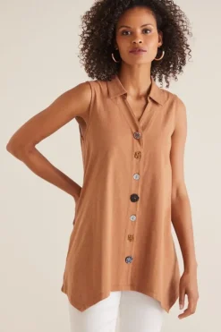 Fashion Soft Surroundings Danielle Button Tank