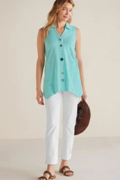 Fashion Soft Surroundings Danielle Button Tank