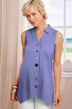 Fashion Soft Surroundings Danielle Button Tank