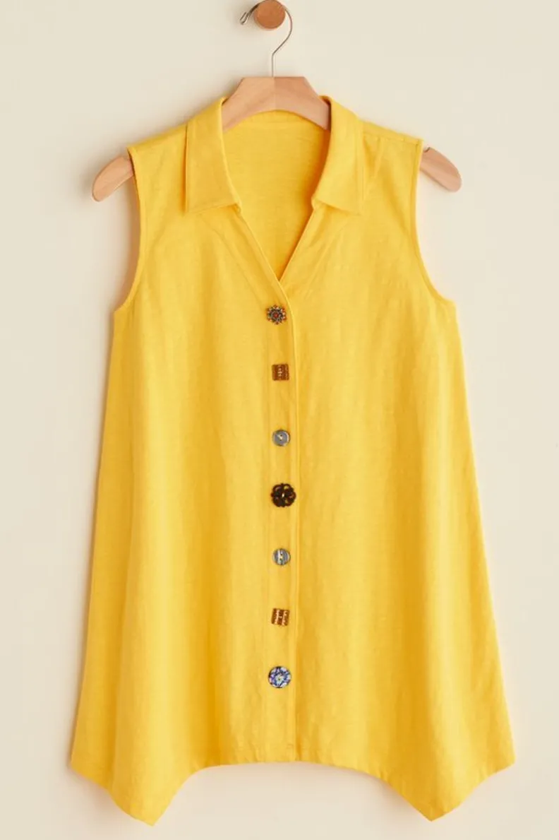 Fashion Soft Surroundings Danielle Button Tank