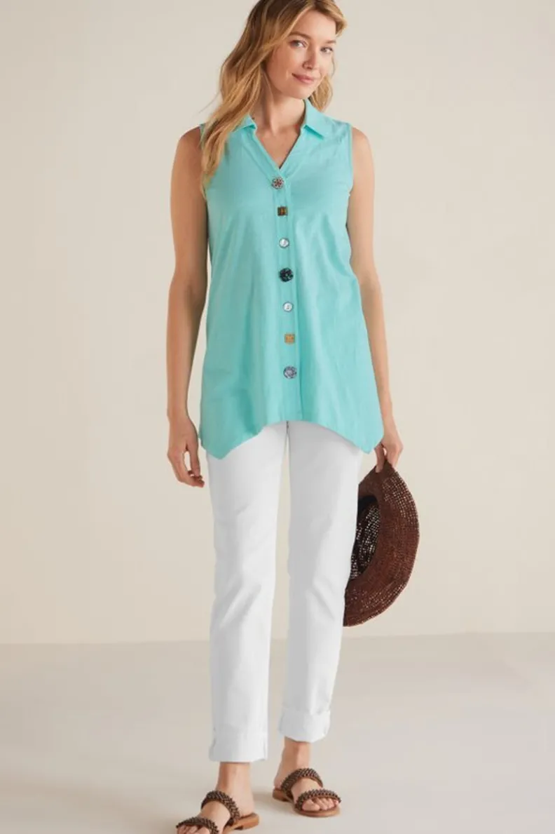 Fashion Soft Surroundings Danielle Button Tank