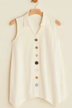 Fashion Soft Surroundings Danielle Button Tank