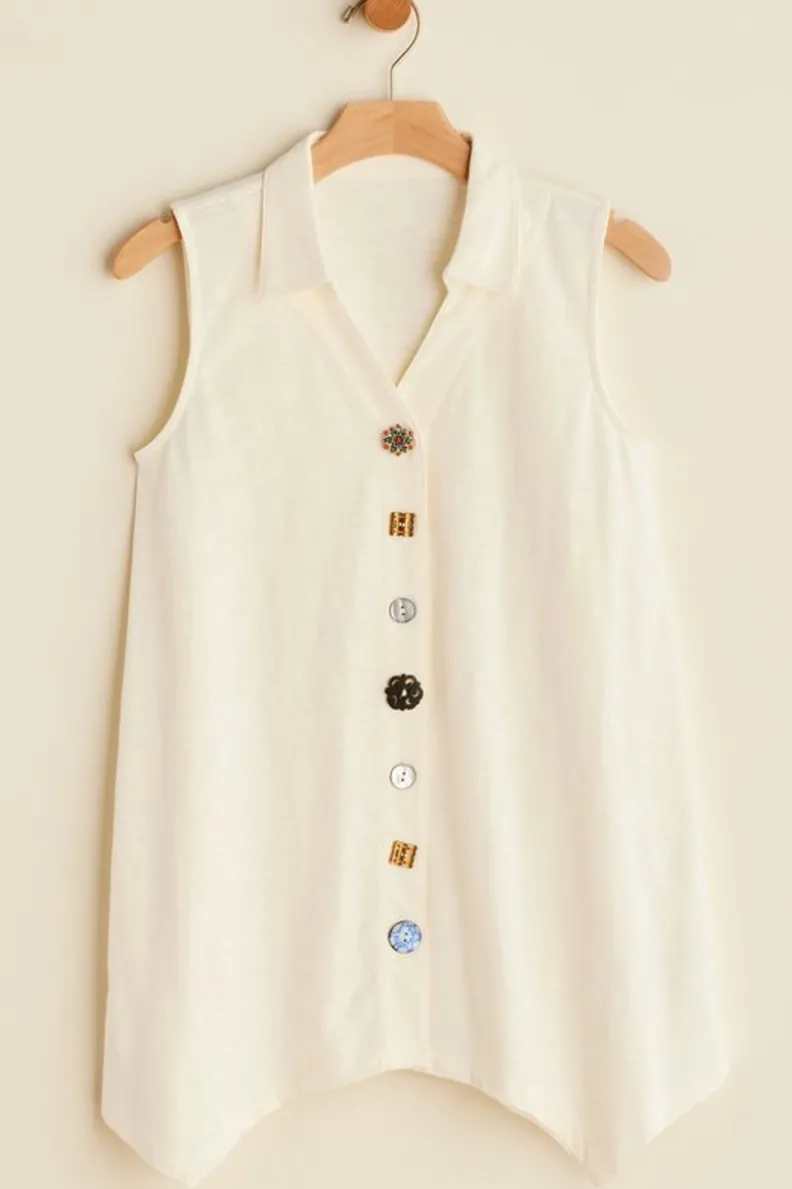 Fashion Soft Surroundings Danielle Button Tank