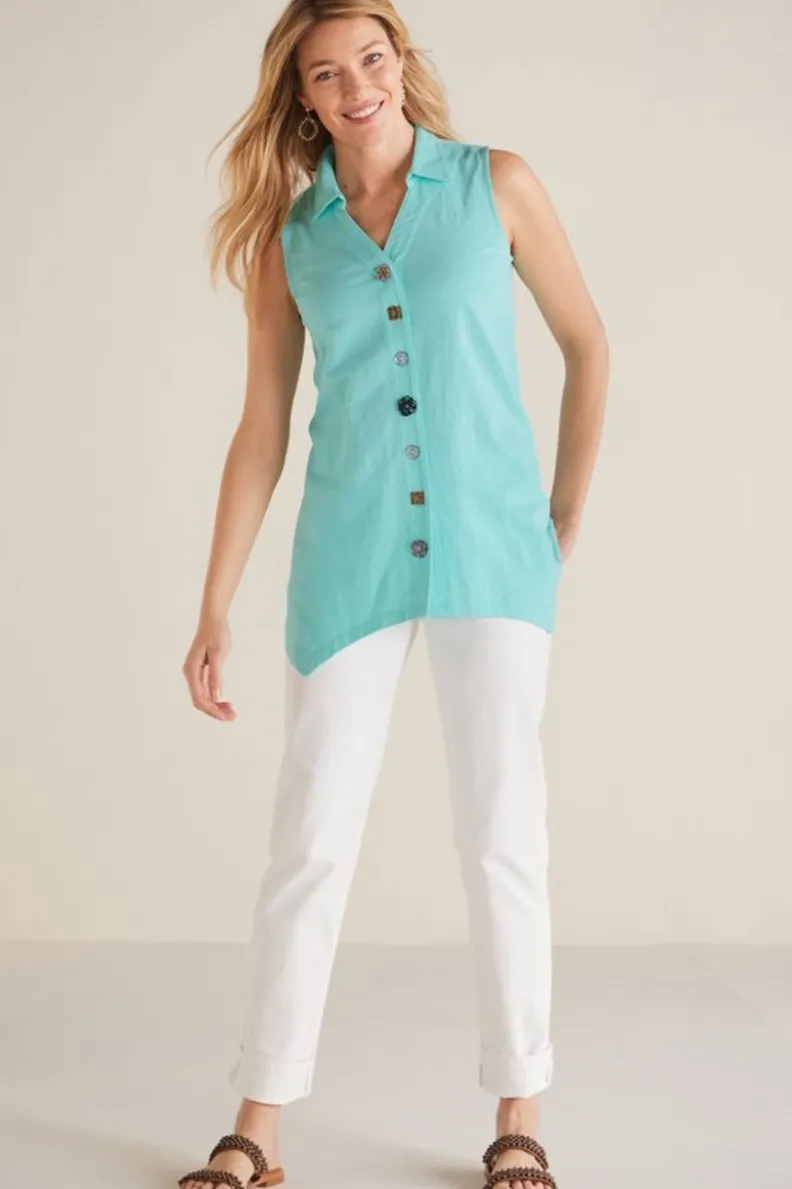 Fashion Soft Surroundings Danielle Button Tank